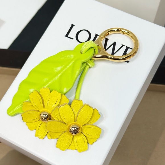 Loewe | Accessories | Loewe Vibrant Yellow Floral Keyring | Poshmark